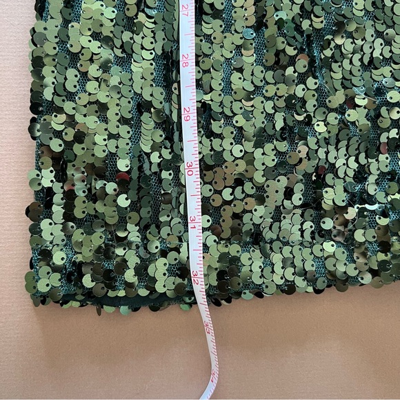 Green Sequin Mini Cocktail Dress - Picture 16 of 16